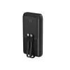 Gembird PB20-PD20-LCD-01 Schnelllade-Powerbank mit integrierten Kabeln, 20 W, 20000 mAh, Schwarz