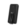 Gembird PB20-PD20-LCD-01 Schnelllade-Powerbank mit integrierten Kabeln, 20 W, 20000 mAh, Schwarz