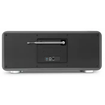 TechniSat DIGITRADIO 602 DAB+/FM/Internet Radio mit Bluetooth, CD-Player und Qi-Ladestation - Anthrazit/Silber