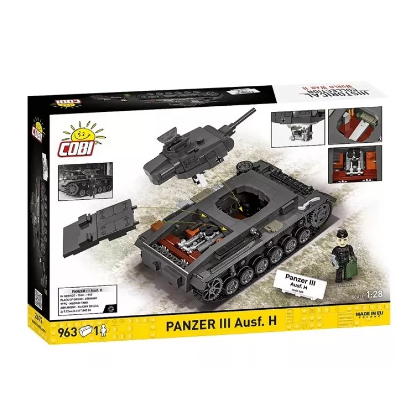 COBI 958 PCS HC WWII Panzer III Ausf. H Bausteine-Set