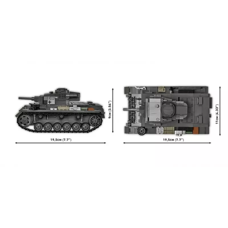 COBI 958 PCS HC WWII Panzer III Ausf. H Bausteine-Set