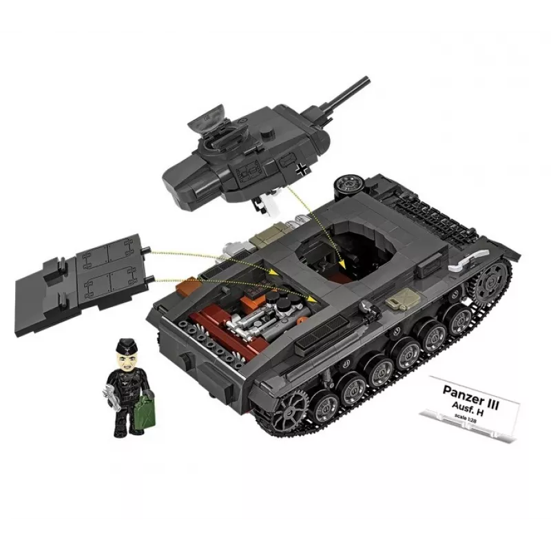 COBI 958 PCS HC WWII Panzer III Ausf. H Bausteine-Set