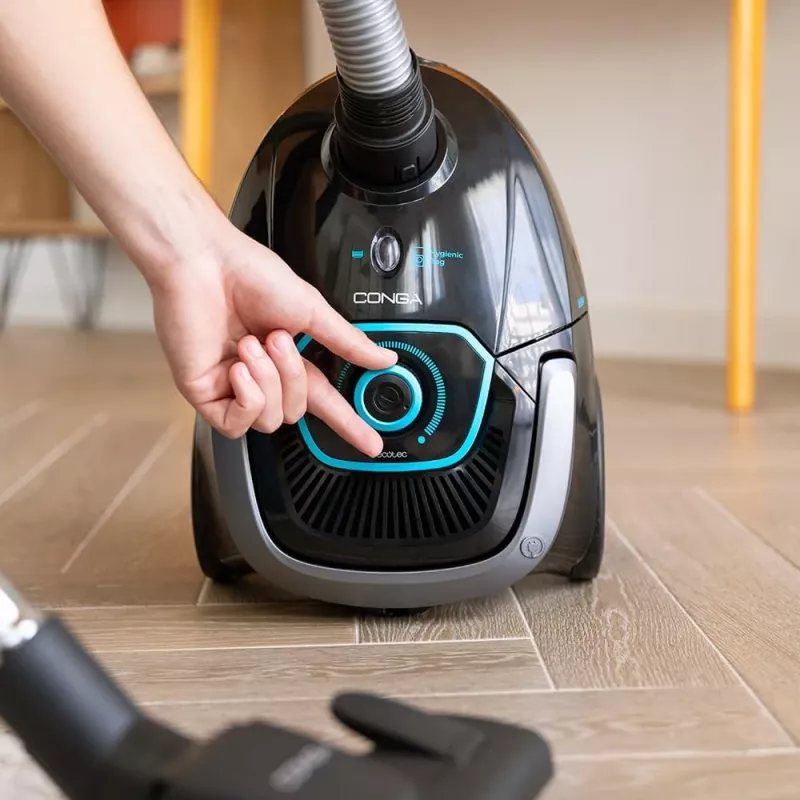 Cecotec Conga Powerbag 2500 Plus Beutel-Staubsauger, 850 W, 2,5 L Staubbehälter, Schwarz