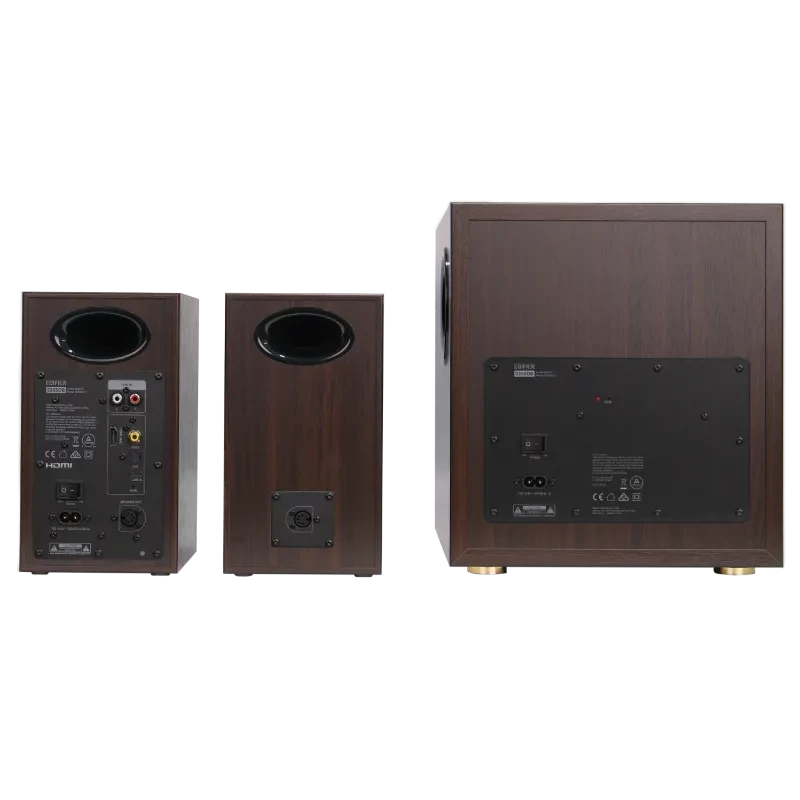 Edifier S355DB 2.1 Regallautsprechersystem mit Subwoofer, Walnuss