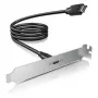 GRAUGEAR G-ETC-20G-B High-Speed USB-C Port Retrofit Kit mit PCI-Slotblende, 0,5 m, Schwarz
