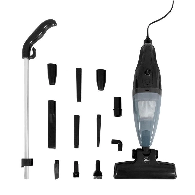 ELDOM OC600 2in1 TWINN Akku-Staubsauger, beutellos, HEPA, Schwarz/Grau mit roten Akzenten