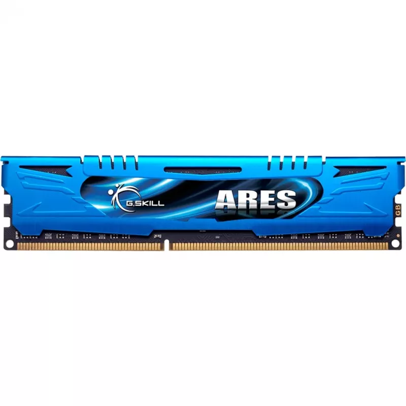 G.Skill ARES 32 GB (4x 8 GB) DDR3-2400 CL11 Desktop Memory Kit - Blau