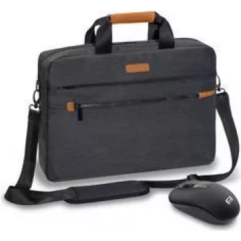 PEDEA ELEGANCE Pro Notebook-Tasche 17,3 Zoll Grau + Maus