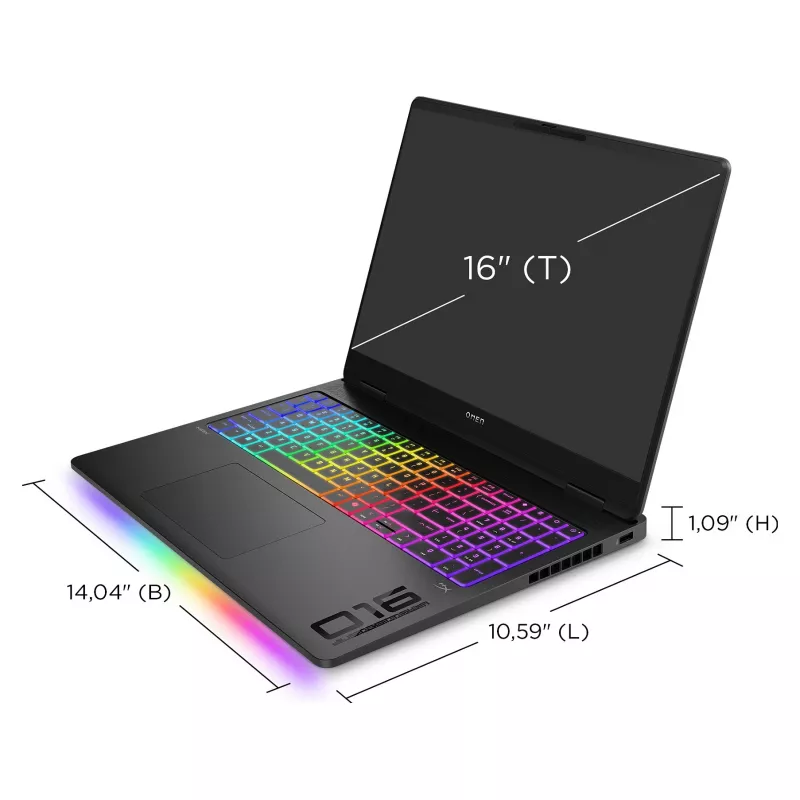 HP OMEN MAX 16-ak0197ng Gaming Notebook – 16 inch QHD 240Hz, AMD Ryzen AI 9 HX 375, 32GB RAM, 1TB SSD, RTX 5080, Windows 11 Home