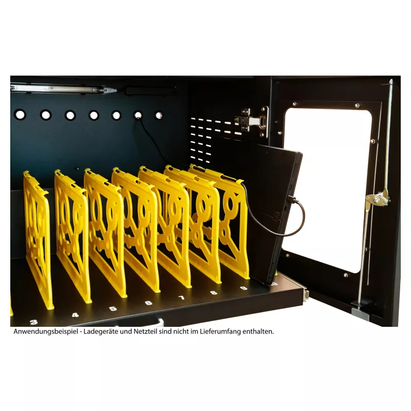GoodConnections ANTARES N20E Notebook-Ladewagen für bis zu 15,6 inch mit UVC-Desinfektion, Schwarz