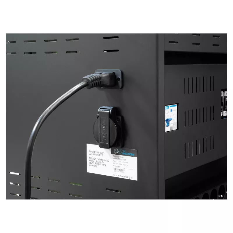 GoodConnections ANTARES N20E Notebook-Ladewagen für bis zu 15,6 inch mit UVC-Desinfektion, Schwarz