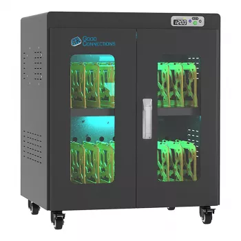 GoodConnections ANTARES N20E Notebook-Ladewagen für bis zu 15,6 inch mit UVC-Desinfektion, Schwarz