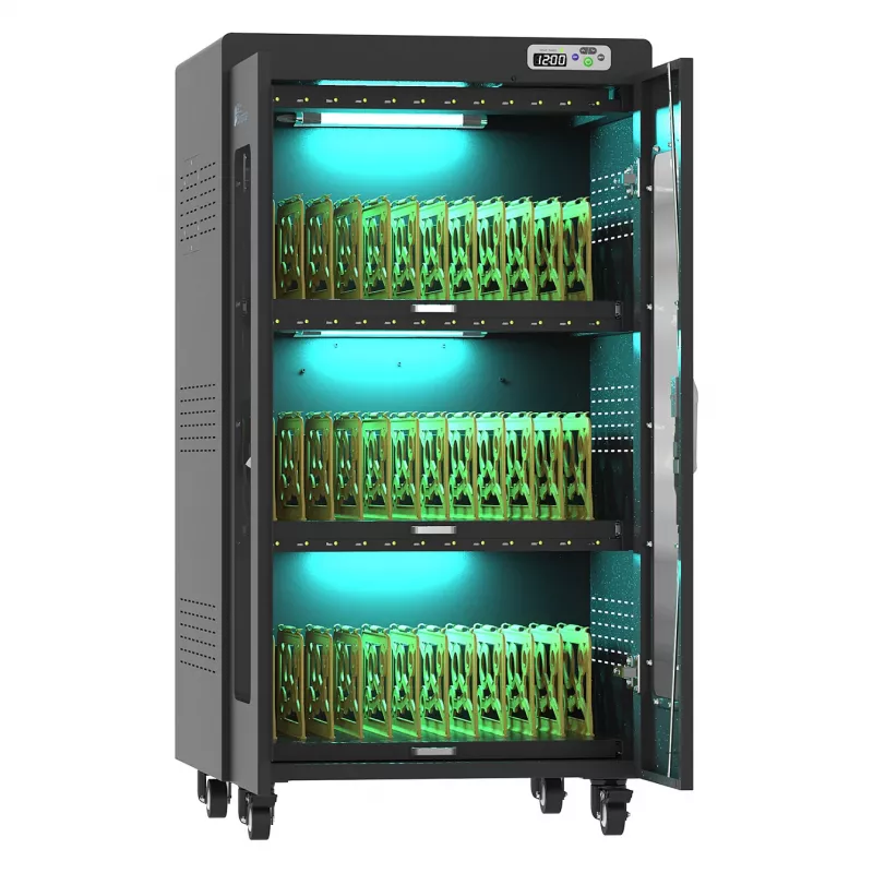 GoodConnections ANTARES PRO N36C Notebook-Ladewagen für bis zu 15,6 inch USB-C 65W Port PD3.0 UVC-Desinfektion Schwarz