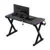 HUZARO Hero 2.3 RGB Gaming Desk - 1200x600mm, Schwarz, Carbon Flex, RGB LED, feste Höhe