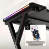 HUZARO Hero 2.3 RGB Gaming Desk - 1200x600mm, Schwarz, Carbon Flex, RGB LED, feste Höhe