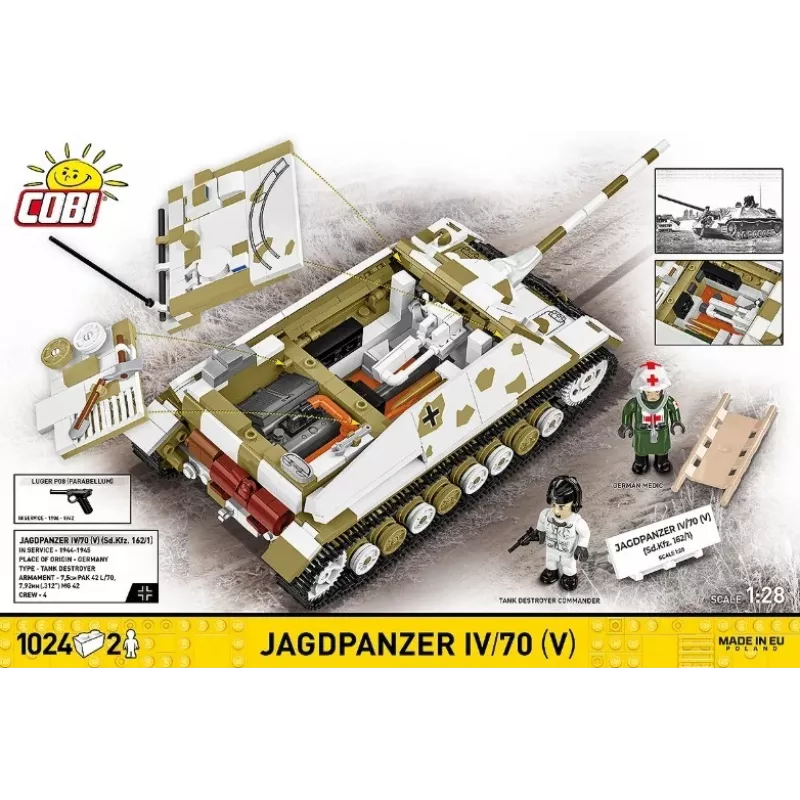 COBI KLOCKI Historical Collection Jagdpanzer IV/70 (V) (Sd.Kfz.162/1) Bausteine-Set 1024 Teile