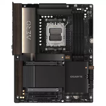 Gigabyte X870E AERO X3D DARK WOOD Motherboard - Unterstützt AMD Ryzen 9000 CPUs, 16+2+2 Phasen digitales VRM, bis zu 9000 MHz DDR5 (OC), 2x PCIe 5.0 + 2x PCIe 4.0, Wi-Fi 7, 5GbE LAN, USB 4