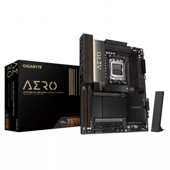 Gigabyte X870E AERO X3D DARK WOOD Motherboard - Unterstützt AMD Ryzen 9000 CPUs, 16+2+2 Phasen digitales VRM, bis zu 9000 MHz DDR5 (OC), 2x PCIe 5.0 + 2x PCIe 4.0, Wi-Fi 7, 5GbE LAN, USB 4