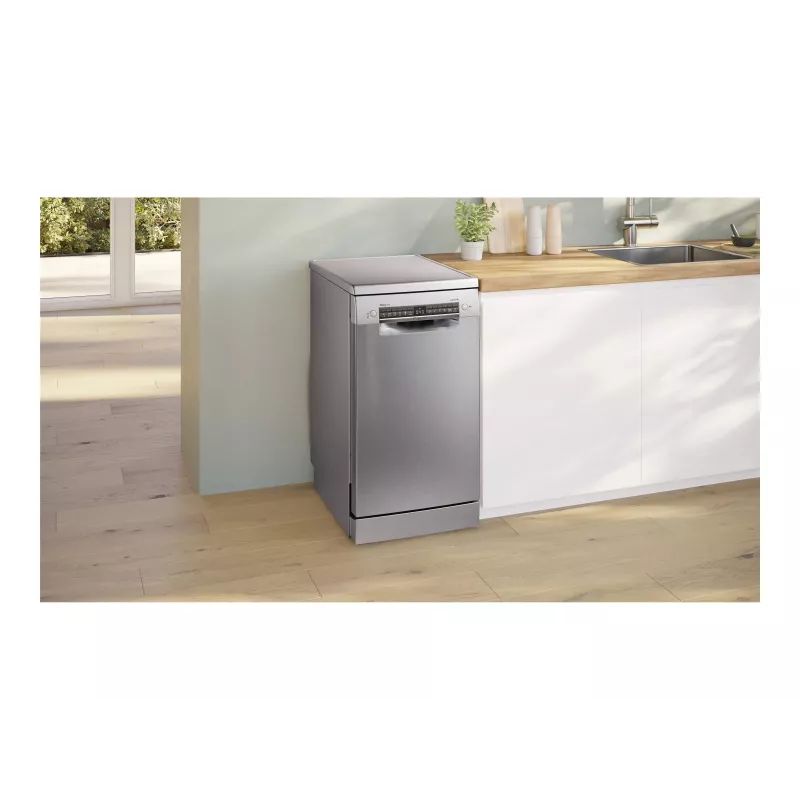Bosch SPS4HMI13E Freistehender Geschirrspüler, 45 cm, Energieklasse D, Inox