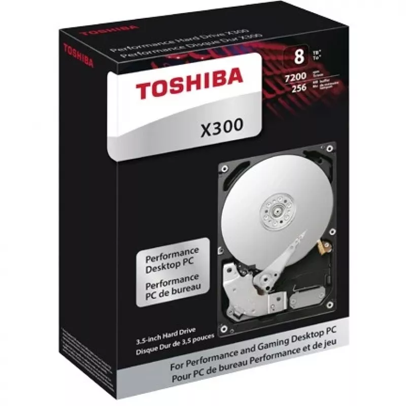 Toshiba X300 Performance 12 TB interne Festplatte 3,5-Zoll SATA 6Gb/s 7200 RPM 256 MB Cache