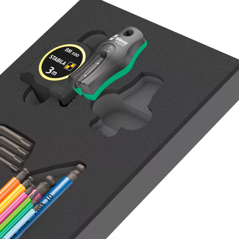 Wera 9740 Hex-Plus L-Key Set Metrisch 9-teilig mit Kugelkopf und Farbcodierung