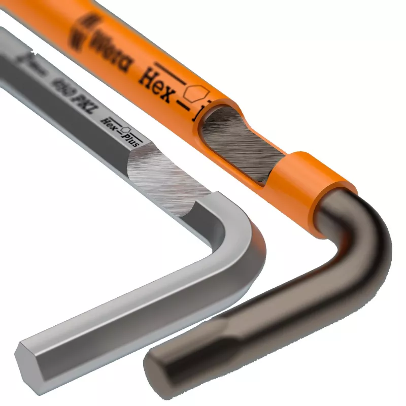 Wera 9740 Hex-Plus L-Key Set Metrisch 9-teilig mit Kugelkopf und Farbcodierung
