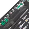 Wera 9722 C Zyklop 1/2 Zoll Ratschen- und Steckschlüsselsatz, 31-teilig, Schaumstoffeinlage für Werkstattwagen, Schwarz/Grau