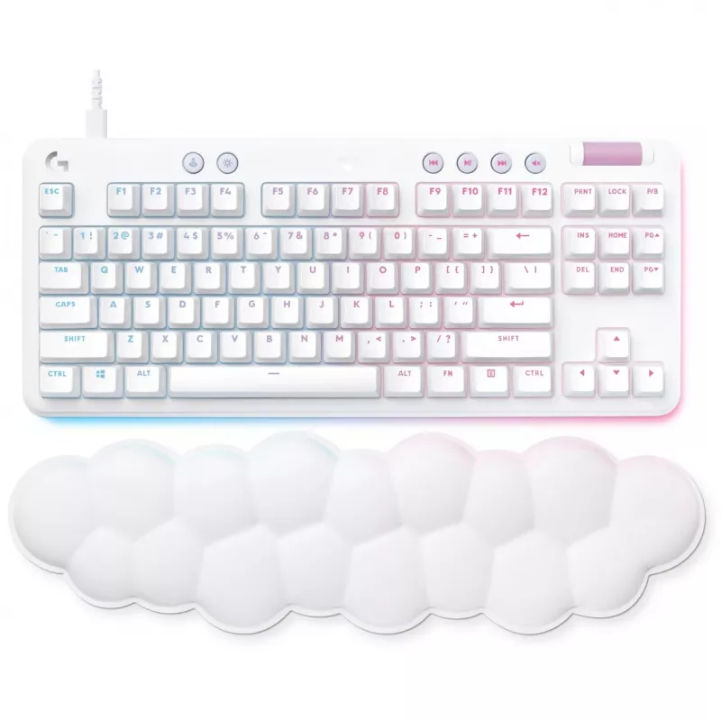 Logitech G G713 TKL Mechanische Gaming-Tastatur - White Mist (Aurora Collection)
