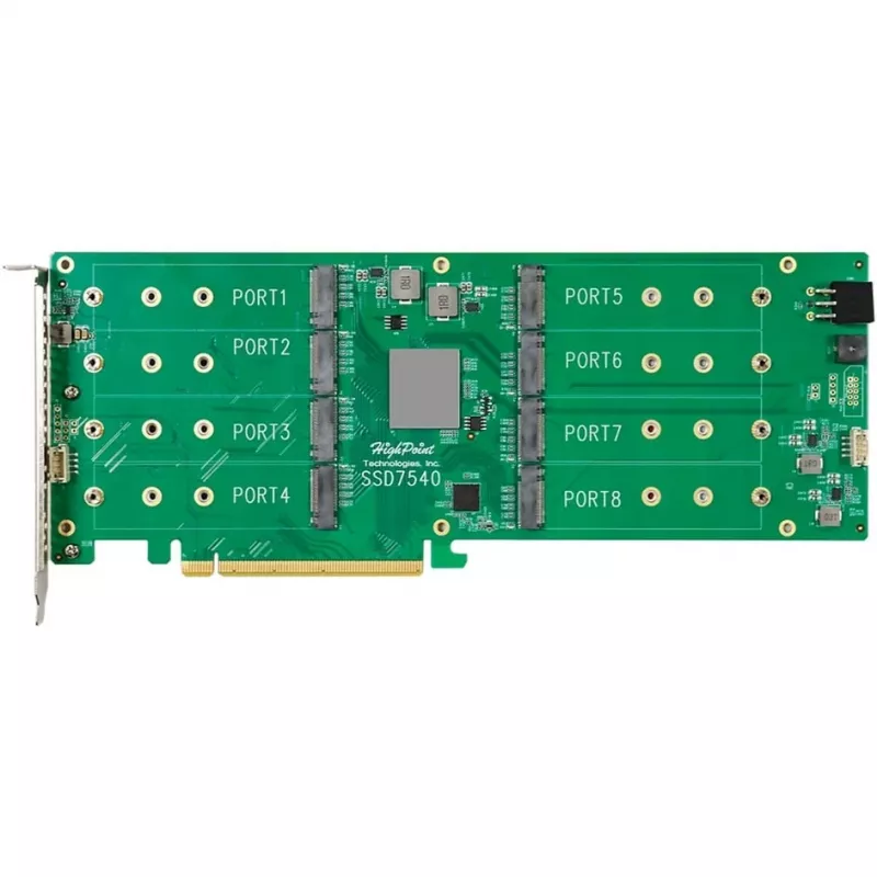 HighPoint Rocket 1508 8x M.2 Port zu PCIe 4.0 x16 NVMe HBA C Interface Card