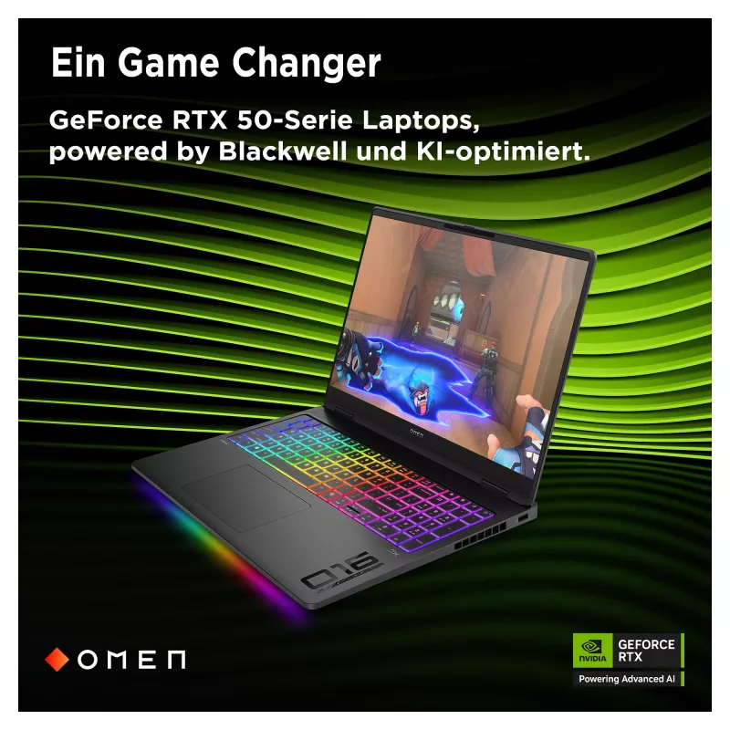 HP OMEN MAX 16-ah0178ng 16,0 Zoll QHD IPS 240Hz 500Nits Gaming-Laptop, Intel Core Ultra 7 255HX, 32GB RAM, 1TB SSD, RTX 5080, Windows 11 Home