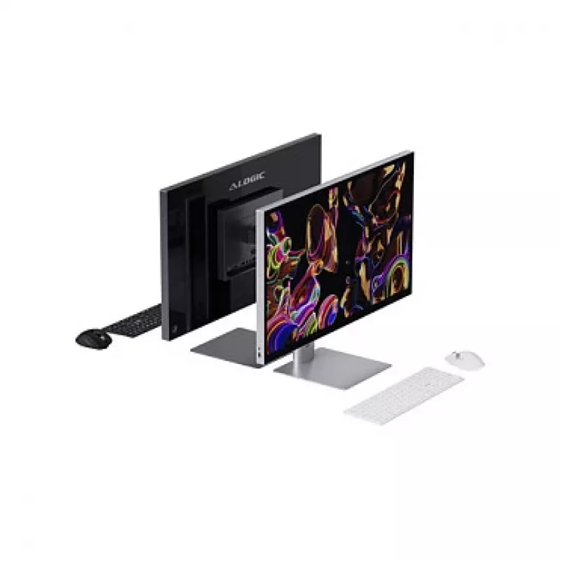ALOGIC ASPEKT 32 Zoll 4K UHD Matt Docking Monitor Silber