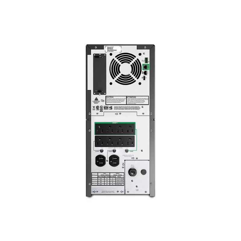 APC Smart-UPS SMT2200C USV - 2200VA/1980W - Line Interactive - 120V - Rackmount 2U - 8x NEMA 5-15R + 1x NEMA 5-20R - USB & Serial - Schwarz