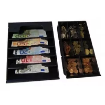 APG VPK-15B-26-BX Feste Kassenschublade Euro 5x8 einzeln verpackt Schwarz