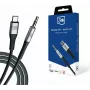 3MK AUX USB-C auf 3,5 mm Klinke Audiokabel (12 cm) - Grau