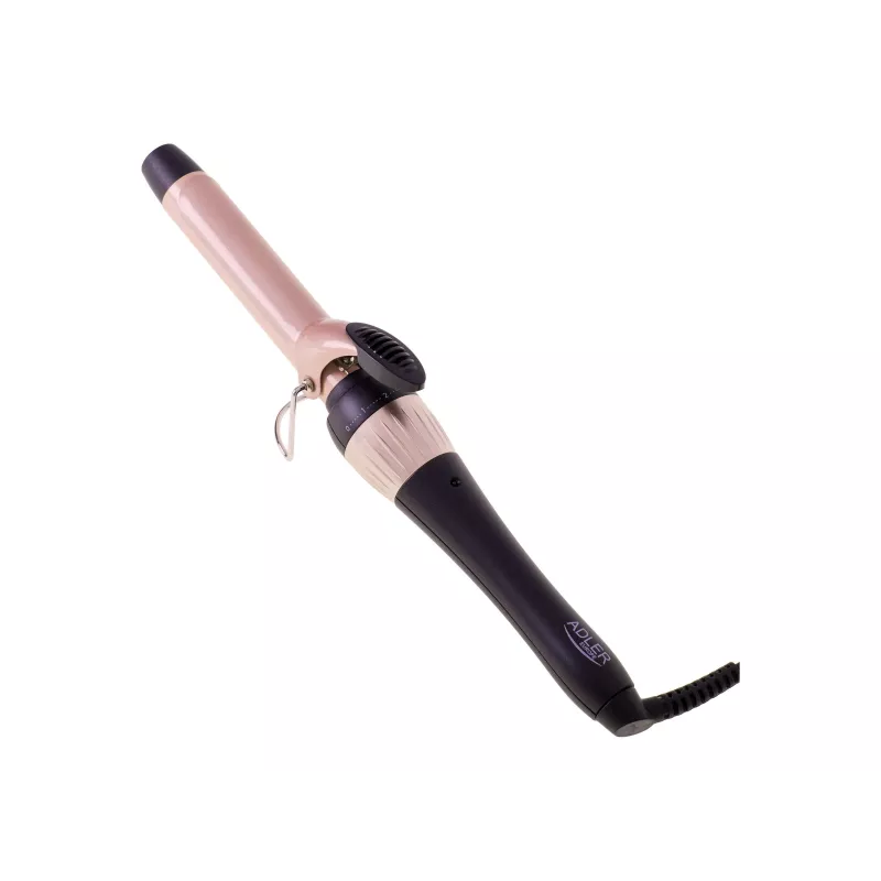 Adler AD 2117 Lockenstab mit Keramik-Heizsystem, 25 mm Zylinder, 200 °C, 45 W, Schwarz/Rosa