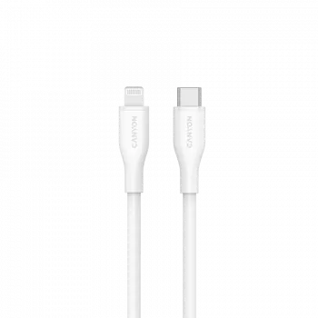Canyon CLNM60SC10 USB-C auf Lightning Kabel 1m 60W MFi Silikon Weiß