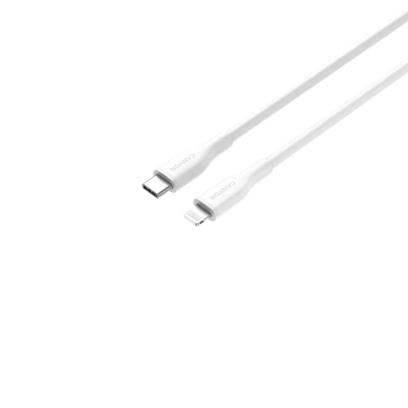 Canyon CLNM60SC10 USB-C auf Lightning Kabel 1m 60W MFi Silikon Weiß