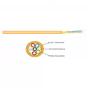 EFB-ELEKTRONIK I-V(ZN)H OS2 Duplex Zipcord Patchkabel, 9/125µm, LSZH, Gelb, 1,8x3,7mm