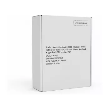 Cradlepoint R920 - Wireless Router - WWAN 1GbE Dual-Band - 3G, 4G - mit 5-Jahres-NetCloud Ruggedized IoT Essentials Plan