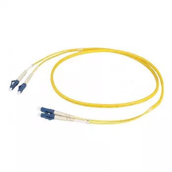 EFB-Elektronik Duplex Jumper LC-LC 9/125µm OS2 LSZH Gelb 1,5m Glasfaser-Patchkabel