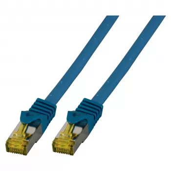 EFB RJ45 Patchkabel Cat.6A S/FTP LSZH Cat.7 Rohkabel Blau 0,15m