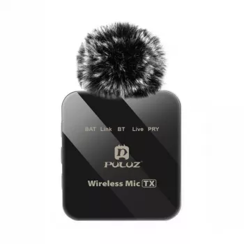 PULUZ PU648B Wireless Mikrofon (USB-C) - Professionelles Lavalier-Mikrofon mit ENC Rauschunterdrückung, 10m Reichweite, 12h Akku