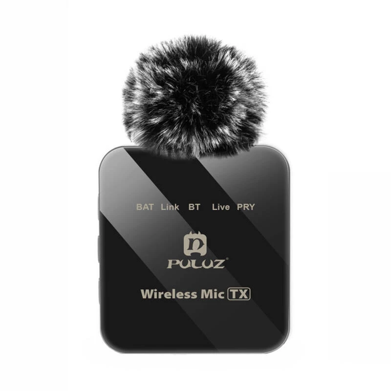 PULUZ PU648B Wireless Mikrofon (USB-C) - Professionelles Lavalier-Mikrofon mit ENC Rauschunterdrückung, 10m Reichweite, 12h Akku