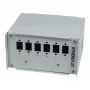 Synergy21 LWL-Patchpanel für Hutschiene, 6x LC-Duplex/SC-Simplex-Adapter, ohne Kupplungen, Lichtgrau (RAL 7035)