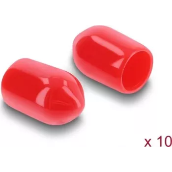 Delock Staubschutzkappe für SMA-Buchse, 10 Stück, Silikon, Rot (60912)