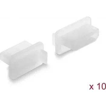 Delock Staubschutz für HDMI-A Buchse, 10 Stück, Silikon, Transparent (87423)