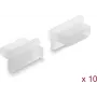 Delock Staubschutz für HDMI-A Buchse, 10 Stück, Silikon, Transparent (87423)