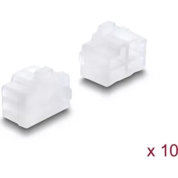 Delock Staubschutz für RJ45 Buchse 10 Stück Silikon Transparent (87493)
