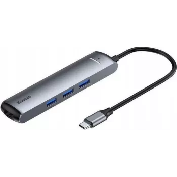 Baseus 7-in-1 USB-C Hub Adapter mit 2x USB 3.0, HDMI, USB-C PD 100W, SD/TF-Kartenleser - Space Grey