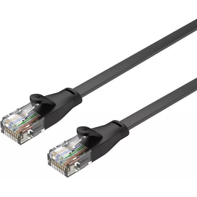 UNITEK Cat.6 UTP Flach-Patchkabel 15m Schwarz C1814GBK